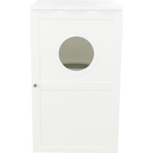 Hakay Trıxıe 2 Story Çöp Kutusu Muhafaza Veya Evcil Hayvan Evi, Beyaz, 20,75X23,5X35,5 Inç (1'li Paket) (40240), 21 kg