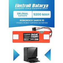 Electroll Roborock Saros 10 Uyumlu Batarya (Orijinal Kapasite) 5200MAH Pil Robot Süpürge Batarya Değişimi
