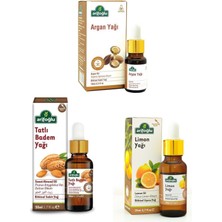 Hakay Arifoğlu Akdeniz Aromaterapi Seti: Argan Yağı 10 Ml+ Tatlı Badem Yağı 50 Ml+ Limon Yağı 20 ml