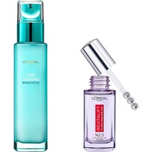 Hakay L’oréal Paris Nem Terapisi Aloe Vera Suyu Normalden Karmaya Ciltler Krem & Revitalift Filler Aydınlatıcı Göz Serumu 20ML Cilt Bakım Seti
