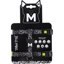 Hakay M-Pets Urban Style Siyah/beyaz Active Köpek Göğüs Tasması (Xs)