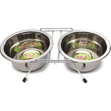 Hakay 16 Oz. KE-3272D Flip Tel Ayaklı Çelik Mama Kabı