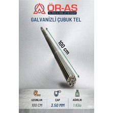 Ör-As Tel Örgü Çubuk Tel Galvanizli 3,50 mm x 1 kg x 100 cm – Doğrutulmuş Tel