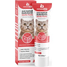 Hakay Tüy Dökülme Engelleyici, Tüy Yumağı ve Kusma Önleyici Multivitamin Kedi Malt Macun 100 gr