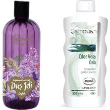 Hakay Ersağ Leylak Duş Jeli 500 ml Aloe Vera Özlü Şampuan 300 ml