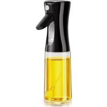 Hakay Xesha Cam Sprey Yağdanlık, Akıtma Damlatma Yapmaz, Limon, Sirke, Yağ Püskürtücü 225 ml Airfryer Kızartma Izgara Salata Için Yağlık 1 Adet. (Siyah)