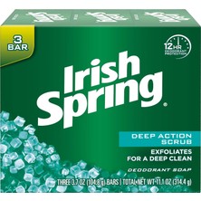 Hakay Irish Spring Deep Action Scrub Deodorant Sabun, 3 Adet, Taze, 11 Oz (Ambalaj Değişebilir)