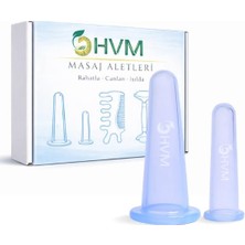 Hakay Vakumlu Silikon Masaj Kupası, Facial Cupping 2'li, Yüz Masaj Kupası