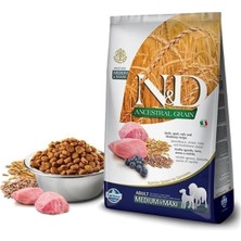 Hakay N&d Ancestral Grain Kuru Köpek Maması, Kuzu, Kılçıksız Buğday, Yulaf ve Yabanmersinli, Yetişkin Medium ve Maxi, 2.5 kg