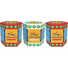 Hakay 2 x Tiger Balm Kırmızı 21G + 1 x Tiger Balm Beyaz 21G (3'lü Paket)