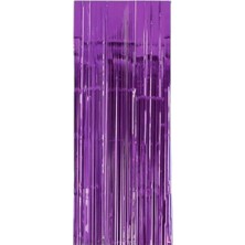 Hakay Işıltılı Duvar ve Kapı Perdesi Mor Renk 90X200 cm (5264)
