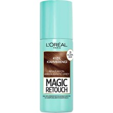 Hakay L'oréal Paris Magic Retouch Beyaz Dipleri Kapatıcı Sprey - Kızıl Kahverengi, 75 ml