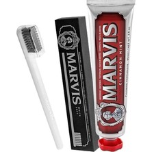 Hakay Marvis Cinnamon Mint Tarçınlı Diş Macunu 85 ml + Diş Fırçası 2 Li Bakım Seti