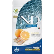 Hakay N&d Ocean Kuru Kedi Maması, Ringa Balığı ve Portakallı, Kısırlaştırılmış, Yetişkin, 1.5 kg