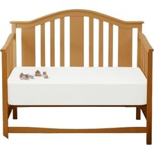 Hakay Teksnil HOME%100 Pamuk Penye Bebek Lastikli Çarşaf,anne Yanı Çarşafı,kreş Bebek Yatağı Çarşafı Beyaz