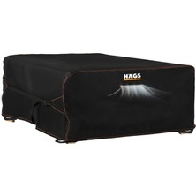Hakay Haegs Bahçe Mobilyası Örtüsü, 250-250-90CM, Ağır Hizmet Oxford Kumaş, Su Geçirmez, Dış Mekan Veranda Masa Örtüsü, Havalandırmalı Masa ve Sandalye Koruma Kılıfı Siyah