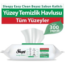 Hakay Sleepy Easy Clean Beyaz Sabun Katkılı Yüzey Temizlik Havlusu 3 Paket 300 Yaprak
