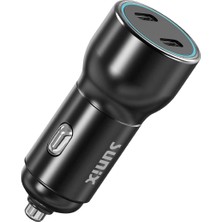 Hakay Sunix 50W Pd Çift Usb-C Çıkışlı Araç Şarj Cihazı Başlık C-500