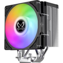 Aesco Scythe Mark 4 Argb SCKTT-4000AR Original Tasarım 12 cm Intel LGA1700, LGA1151, Amd Am5, Am4 Desteği, 120MM,YAN Akışlı Işlemci Hava Soğutucusu
