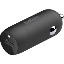 Hakay Belkin Boostcharge 30W Hızlı Araç Şarj Cihazı, Usb-C Güç Dağıtım Portlu Kompakt Tasarım, iPhone 16, 15, Samsung Galaxy S23, Note, Pixel Vb. Için Evrensel Uyumluluğa Sahip USB Araç Şarj Cihazı - Siyah