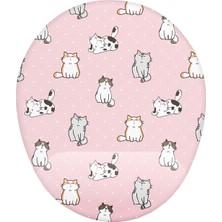 Aesco Kedi Desenli Bilek Destekli Mouse Pad