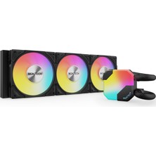 Hakay Montech Hyperflow Argb 360MM-AIO Cpu Sıvı Soğutucu-Intel Lga 1700/1200/15X/2066, Amd Am3/am4/am5 Soketler Için-Geliştirilmiş 3100 Rpm Su Pompası Tasarımı-3x 120 mm Yüksek Performanslı Pwm 4 Pin