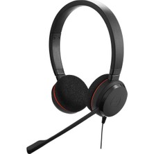 Hakay Jabra Evolve 20 Stereo Kulaklık – Microsoft Sertifikalı Kulaklıklar Voıp Softphone Için Pasif Gürültü Önleyici – USB C Kontrollü – Siyah