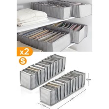 Hakay Serstil 2 Adet - 11 Gözlü Gri Benekli Çekmece Içi Düzenleyici Organizer – Small