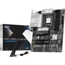 Hakay Msı Pro Z890-S WIFI6E Soket 1851 Ddr5 8800MHZ (Oc) USB 20GBPS 3xm.2 HDMI Dp 2.5g Lan Wıfı 6e Atx Anakart