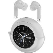 Hakay Weofly Lifefits Dokunmatik Ekranlı Saatli Bt 5.4 Bass Kulakiçi Kulaklık Beyaz