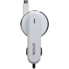 Hakay Simex Micro USB Araç Şarj Aleti 3.1A Kırılmaz Garantili 80CM Flat Kablo