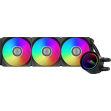 Hakay Pccooler Argb 360MM Sıvı Soğutucu, 120MM Sessiz Argb Fanlar, Intel Lga 115X/1200/1700/20XX ve Amd Am4/am5 ile Uyumlu (Cps DA360) Siyah