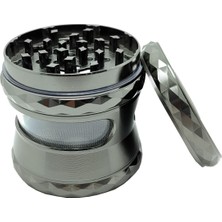 Hakay 63 Mm. Gri Pencereli Tütün Baharat Herbal Öğütücüsü Parçalayıcı RC80GR