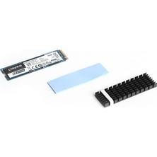 Hakay 1 Adet M.2 Nvme SSD Soğutucu (Heatsink) - 2280 SSD Için 1 Termal Ped ve 3 Beyaz Bantlı - Pc ve Ps5 Uyumlu M.2 Pcıe Nvme/sata SSD Soğutucu