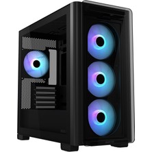 Hakay Asus A23 Plus Tg Argb Siyah Tempered Glass USB 3.2 Matx Mid Tower Gaming (Oyuncu) Kasa