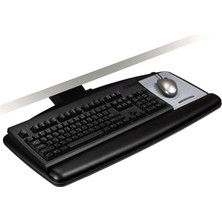 Hakay 3m Keyboard Tray With Sturdy Wood Platform, Just Lift To Adjust Height And Tilt For Comfort, Swivels And Stores Under Desk, Includes Gel Wrist Rest And Precise Mouse Pad, 23" Track, Black (AKT90LE)