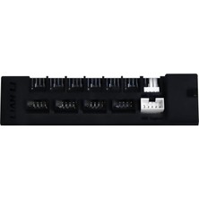 Hakay Lian Li Evrensel USB ve Pwm Fan Hub, 4 USB Başlıklı Fan Kontrol Cihazı - 6 Fan Bağlantı Noktası - Manyetik Montaj - 5V/4PIN - Psu/anakart Evrensel Kılıf Uyumluluğu - Beyaz (EG-HUB01B)