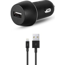 Hakay Ttec Smartcharger 2.1A Araç Şarj Aleti + Lightning ile Uyumlu Kablo Siyah