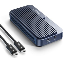 Hakay Acasıs 80GBPS M.2 Nvme SSD Muhafaza, Soğutma Fanlı, Thunderbolt5/usb4 V2.0 ile Uyumlu, Arka Thunderbolt4/3/usb4 V1.0, Usb3.2/3.1/3.0 ile Uyumlu, Destek SSD B+M M-Key (TB501 Pro)