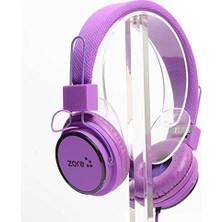 Hakay Psr Aksesuar Y-6338 Mp3 3.5mm Kulaküstü Kulaklık – Hd Ses Kalitesi, Mikrofonlu, Ios ve Android Uyumlu, Yumuşak Silikon Pedli Rahat Tasarım (Mor)
