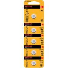 Hakay Kodak 30414389 CR1220 Lityum Para Pil, 5 Adet, Gri