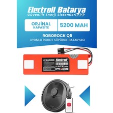 Electroll Roborock Q5 Uyumlu Batarya (Orijinal Kapasite) 5200mah Pil Robot Süpürge Batarya Değişimi