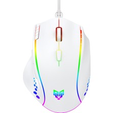 Hakay Blueforce Luxor Gaming Gamer Rgb Oyuncu Mouse 12800DPI Beyaz