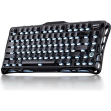 Hakay Gravastar Mercury K1 Mekanik Klavye, Alüminyum Çerçeveli, %75 Kablosuz Oyun Klavyesi, Hot Swap Özel Klavye, Düğmeli, Gaz Zinciri, Rgb Üç Modlu Klavye, Pbt Tuş Kapakları, 8000 Mah Siyah Sis
