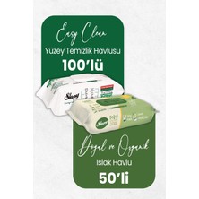 Hakay Sleepy Doğal Organik Islak Mendil 50' Li ve Temizlik Havlusu 100' Lü