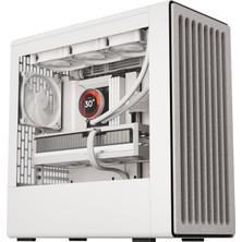 Hakay Havn Bf 360 Flow Yüksek Hava Akışlı Atx Orta Boy Pc Kasa, Yarı Açık Sgcc Çelik Çerçeve, Simplicable Kablo Yönetimi, 2x 180MM Fan, 1x 140MM 360MM Radyatör Montajlı Fan, Manyetik Paneller - Beyaz