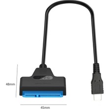 Hakay 4393 Type C 3.1 USB To 2.5 3.5 Inç Sata SSD HDD Hard Disk DVD Kablosu