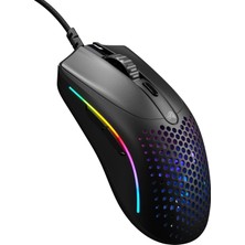 Hakay Glorious Model O 2 Mini Kablolu Siyah Oyuncu Faresi: Hafif 49 Gram, 26K Optik Sensör, 80 Milyon Tıklama, 6 Programlanabilir Düğme, Küçük Ellere Uygun Fare, Fps, Mmo, Moba, Battle Royal Faresi