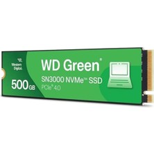 Hakay Western Digital Green SN3000 Nvme 500 GB (5.000 Mb/sn'ye Kadar Okuma 4.000 Mb/sn'ye Kadar Yazma) - WDS500G4G0E