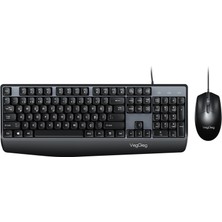 Hakay Veggieg MK500A Ergonomik Kablolu Türkçe Q Klavye Mouse Seti Siyah